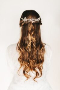 bridal half up Dana Quinlan Salon
