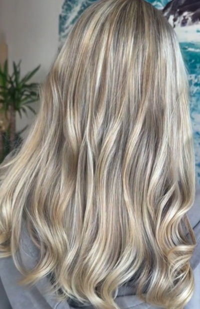 icy blonde highlight at Dana Quinlan Salon Poole